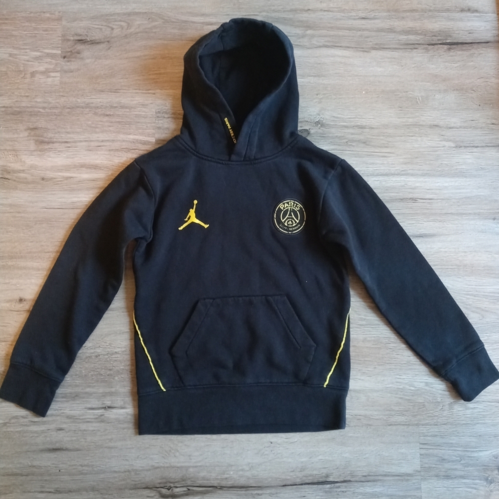 Boy's Jordan Paris Saint-Germain Fleece Pullover Hoodie.